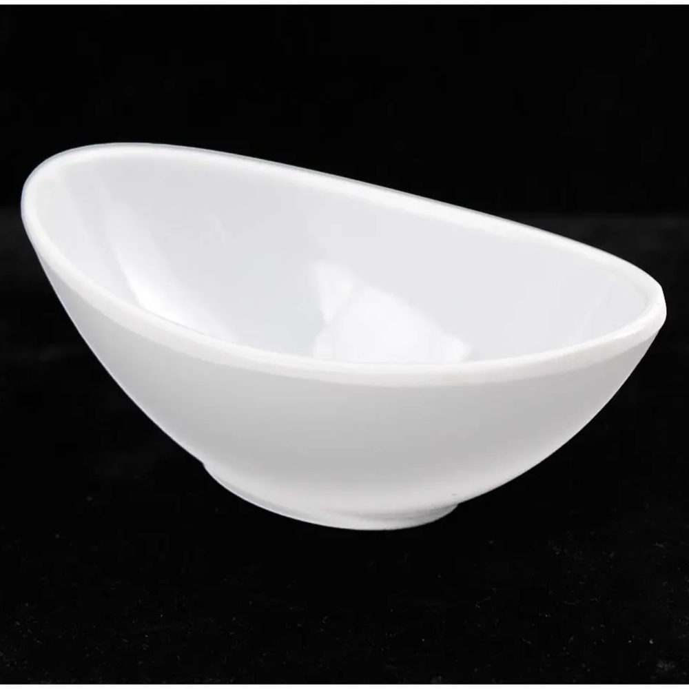 Ramekin De Melamina Tazon Ovalado Blanco 50 Ml