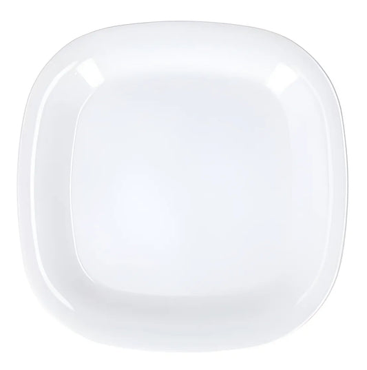 PLATO CUADRADO 25 CM/10" BLANCO DIAMANTE