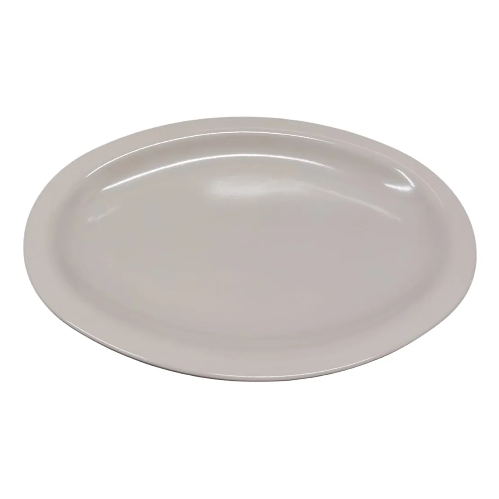 PLATON DE MELAMINA OVAL 22CM BEIGE