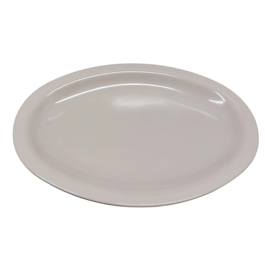 PLATON DE MELAMINA OVAL 22CM BEIGE