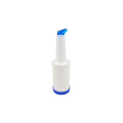 Botella para Bar 1 Litro con Tapa Azul para Bebidas y Jarabes | Kinso Home