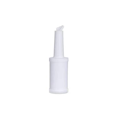 Botella para Bar 1 Litro con Tapa Blanca para Bebidas y Jarabes | Kinso Home