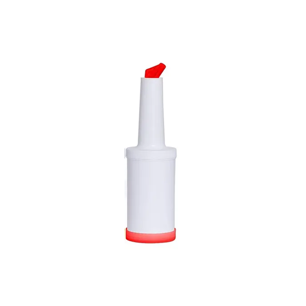 Botella para Bar 2 Litros con Tapa Roja para Bebidas y Jarabes | Kinso Home