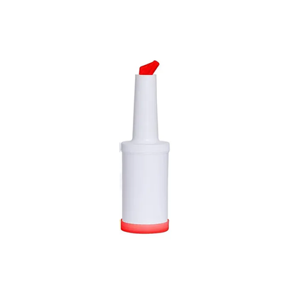 Botella para Bar 2 Litros con Tapa Roja para Bebidas y Jarabes | Kinso Home