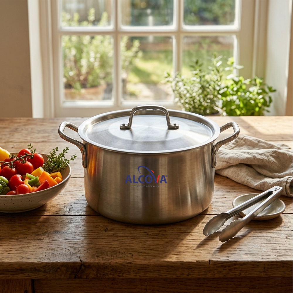 Media Olla Recta Experta Profesional 50 cm de Aluminio | Alcova By Kinso Home